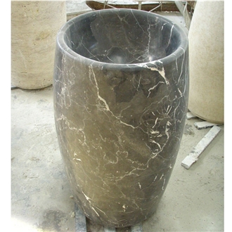 Portoro Gold Marble Pedestal Sink With The Size 42*42*85Cm