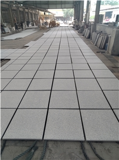 China New G603 Granite White Flamed Wall Tiles