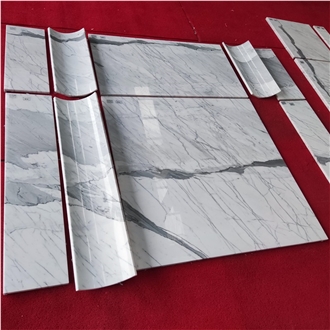 Statuario White Marble Wall Tiles For Interor Wall Cladding