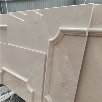 Wall Building Ornaments Stone, Beige Marble Facade Panels