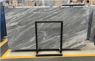 Glossy Polished Space Grey Marble Slab Wall Tiles