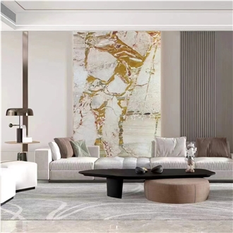 Gold Roman Marble Slab For Interior Decoration