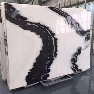 Polished Panda White Marble Slab For Floor Tiles&Wall