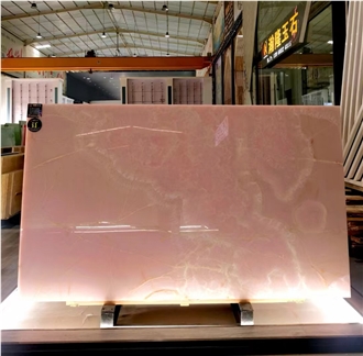 Sapphire Pink Onyx Slabs Onice Rosa Wall Decoration Tile