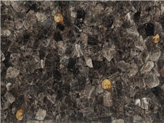 Semi Semiprecious Stone Tiles Smoky Quartz Crystal Slab