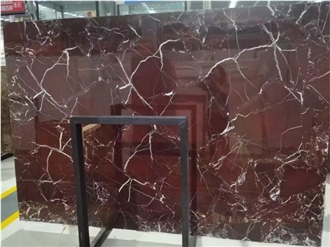 Rosso Lepanto Marble Slab Wall Tiles