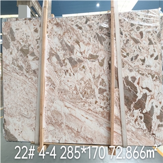 2850X1700 China Red Line White Jade Marble For  Floor Tile