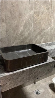 Marble Arabescato Oval Design Wash Basin For Bathroom