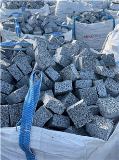 Light Grey Ukraine Granite Cobble Stones
