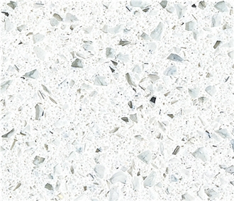 Crystal White Quartz  Engineered Stone Slabs