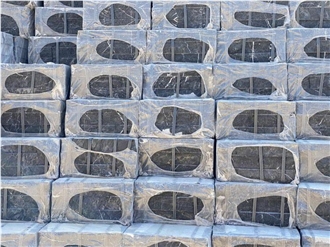 Black Marble Split Face Wall Tiles