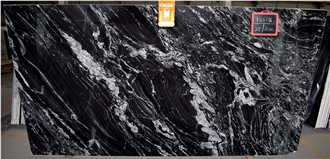 Glossy Black Forest Granite Slabs