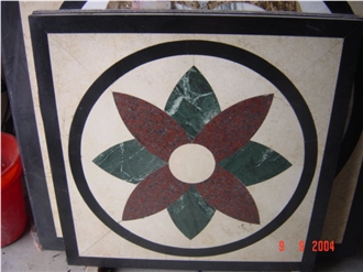 China Factory Directly Waterjet Marble Medallion For Project