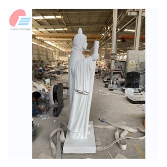 Carrara White Marble Jesus Statue Sculpting  Tombstone