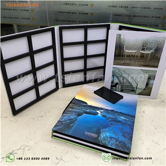 Cardboard Brochure Quartz Stone Sample Display Book Design