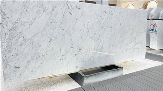 Natural Bianco Carrara Marble Slabs