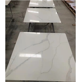 Solid Color Artificial Quartz Stone Cafe Table Tops