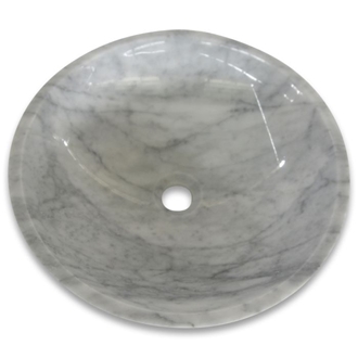 Carrara White Round Marble Basin