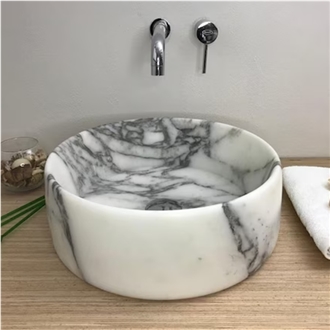 Lashotor Marble Round Basin For Home Design