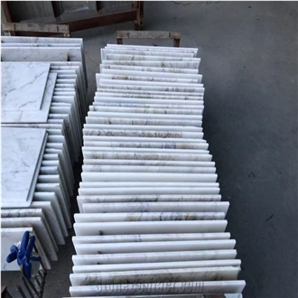 Chinese White Marble Calacatta Taupe Table Tops
