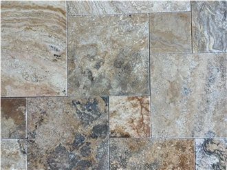 Scabos Travertine French Pattern, Slabs