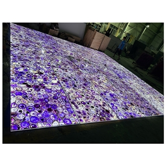 Backlit Purple Agate Semiprecious Stone Tiles