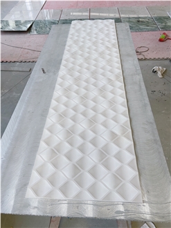 3D CNC Wall Panel Beige Limestone 3D Wall Decor Panels