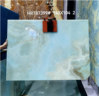 Blue Jade Onyx Slab For Wall Decoration Tiles