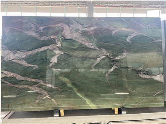 Green Quartzite Botanic Wave  Slabs