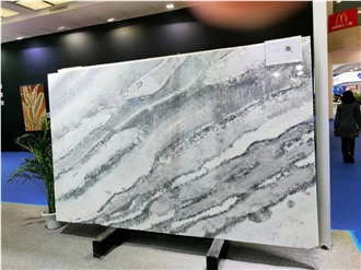 Ocean Grey White Marble Big Slabs Tiles Atlantic Platinum