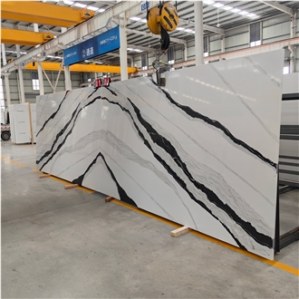 GOLDTOP 5008 Panda White Quartz Slabs