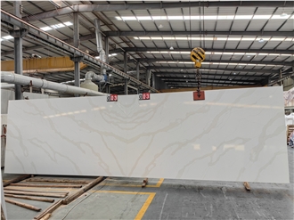 GOLDTOP 5059 Calacatta Paris White Quartz Slabs