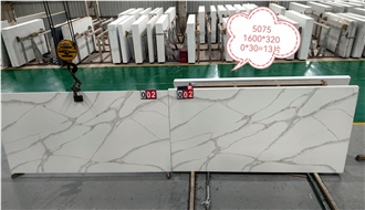 GOLDTOP 5075 Calacatta Primo White Quartz Slabs