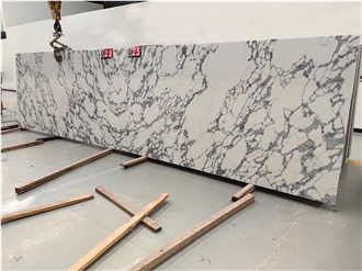 GOLDTOP 5091 Calacatta Paonazzo White Quartz Slabs