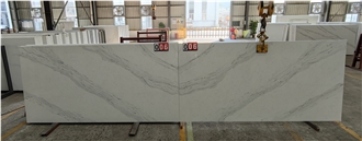 GOLDTOP 5103 Calacatta Earl White Quartz Slabs