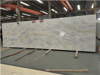 GOLDTOP 6030 Concrete Lazada White Quartz Slabs