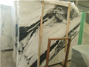 China Panda White Marble Slabs For Stairs