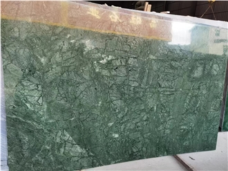 Dark Green Base With White Vein Taiwan Green Marble Slabs