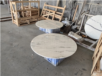 Goldtop Guangxi White Marble Table Tops For Kitchen