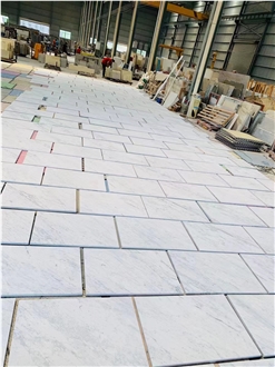 Goldtop New Quarry Carrara White Marble Slab Tiles