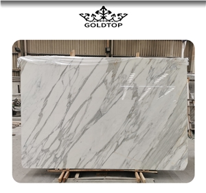 GOLDTOP OEM/ODM Calacatta White Marble Slabs