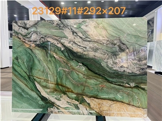 High Quality Emerald Crystal Quartzite Slabs
