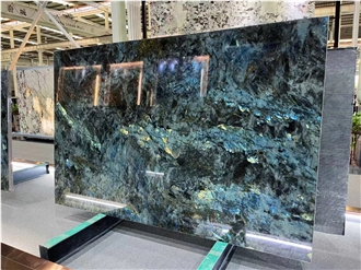 Natural Stone Blue Labradorite Granite  For Villa Slabs