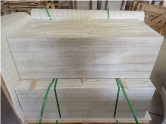 Polishe Or Honed Surface Cut To Size White Wood Marble Tiles