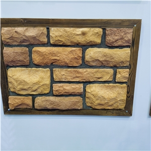Earthy Yellow Artificial Culture Stone For Wall Tiles