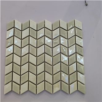 Rhomboid Ceramic Mosaic Tile For Kitchen Mosaic