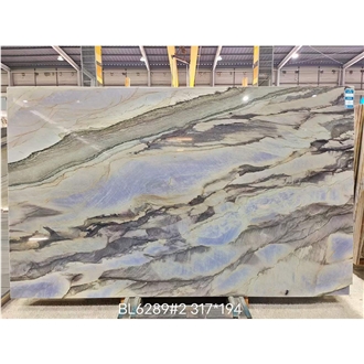 3230X1970 Blue Quartzite  For Background Wall Design  Slabs