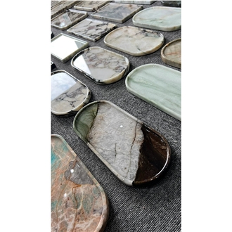 Nature Stone Tea Tray For Kitchen Accessories