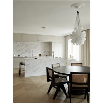 Nature White Statuario Venato Marble For  Kitchen Countertop