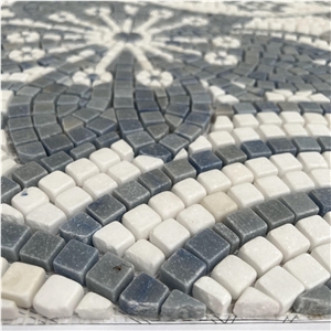 Tumbled Marble Pattern Mosaic Tiles